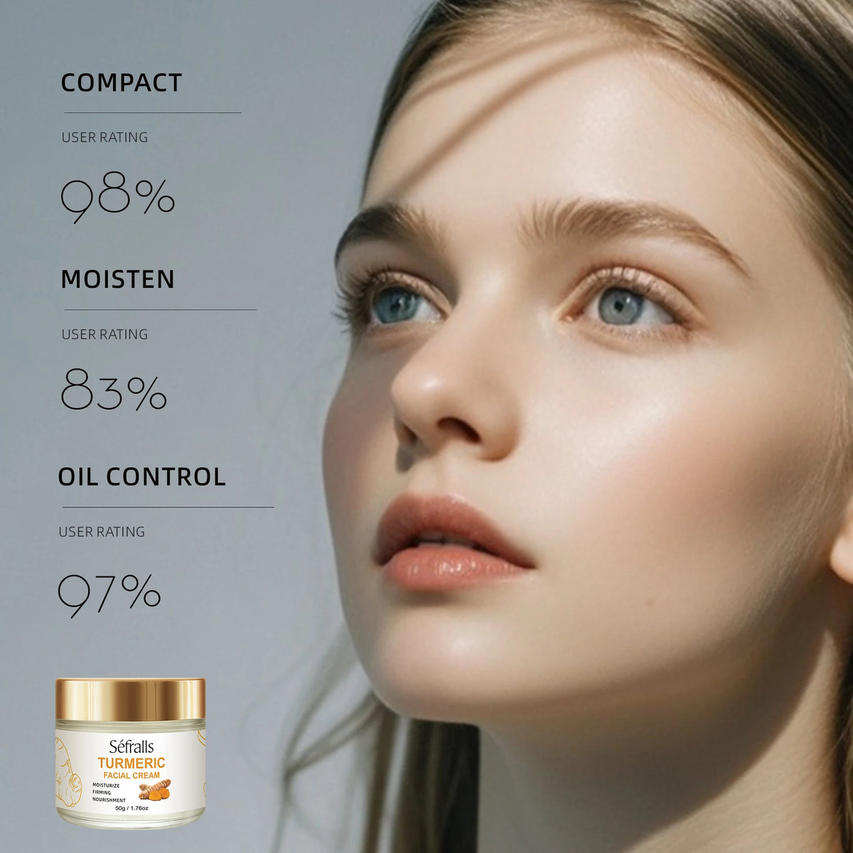 # 1 SALE Séfralls All-Skin-Types Turmeric Care Trio Face Cream Serum Soap Facial Oil Brightening Wrinkle-Reducing Hydrating Rejuvenating