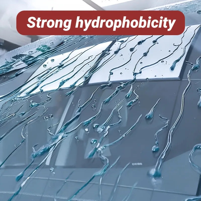 Car Glass Waterproof Paste Kit: Hydrophobic Anti-Rain/Anti-Fog Coating, Suitable for Car Windows, Mirrors & Bathroom Glass