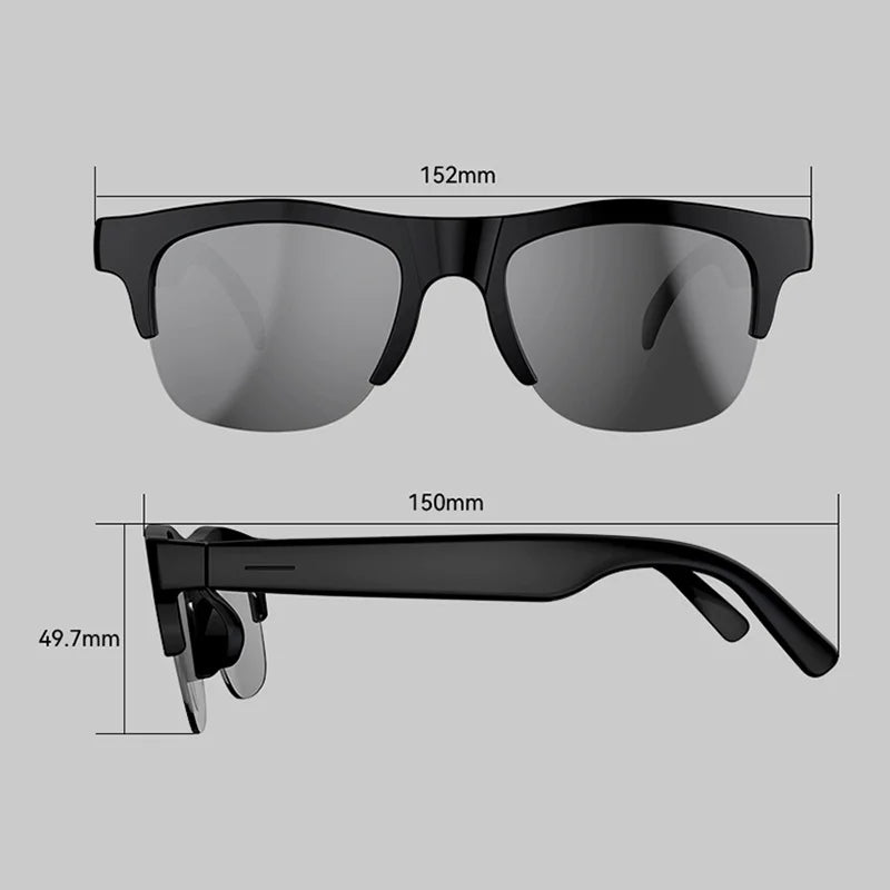 AI Smart Glasses 800W Pixel 4K HD Camera Remote Control Touch Voice Translation Bluetooth Call Video Recording Music Sunglasses