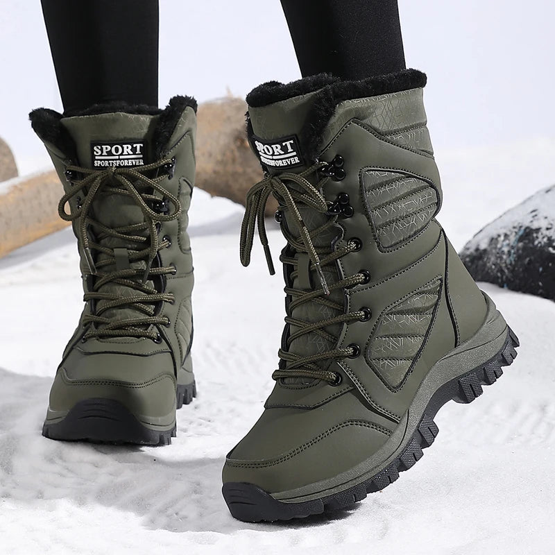 36(US 6) 37(US 6.5) 38(US 7) 39(US 7.5) 40(US 8) 41(US 9) 42(US 9.5) 43(US 10) Product Winter Women Snow Boot High-top Waterproof Ankle Boots Ladies Thick Plus Warm Snow Hiking Boots Outdoor Cotton Shoes Sneakers