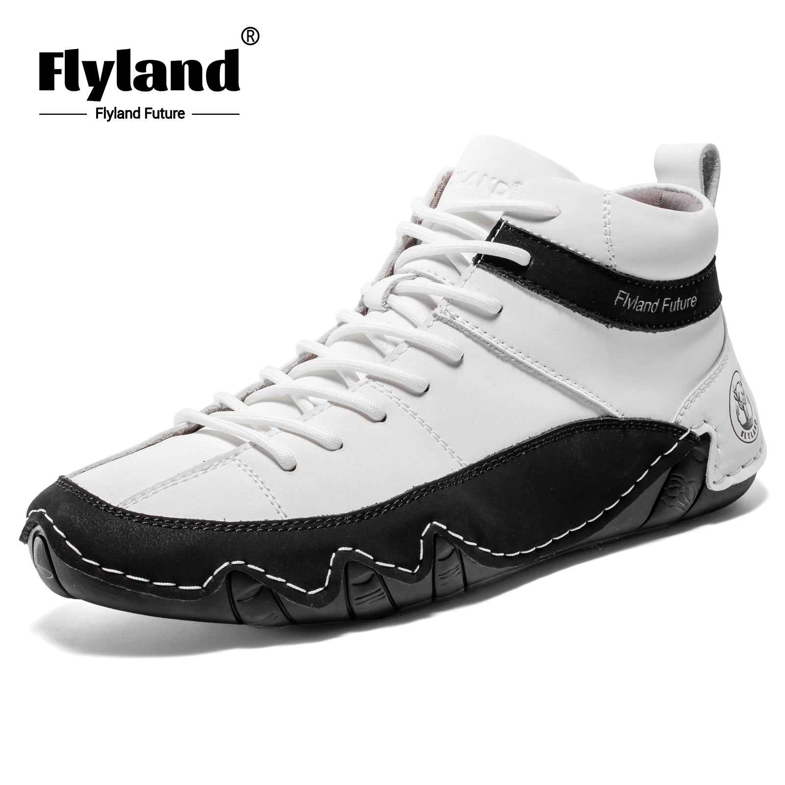 FLYLAND Men'S Fashion Sneaker Vintage Classical Handmade Dress Boot Chukka Boot Daily Casual Work Office Shoe