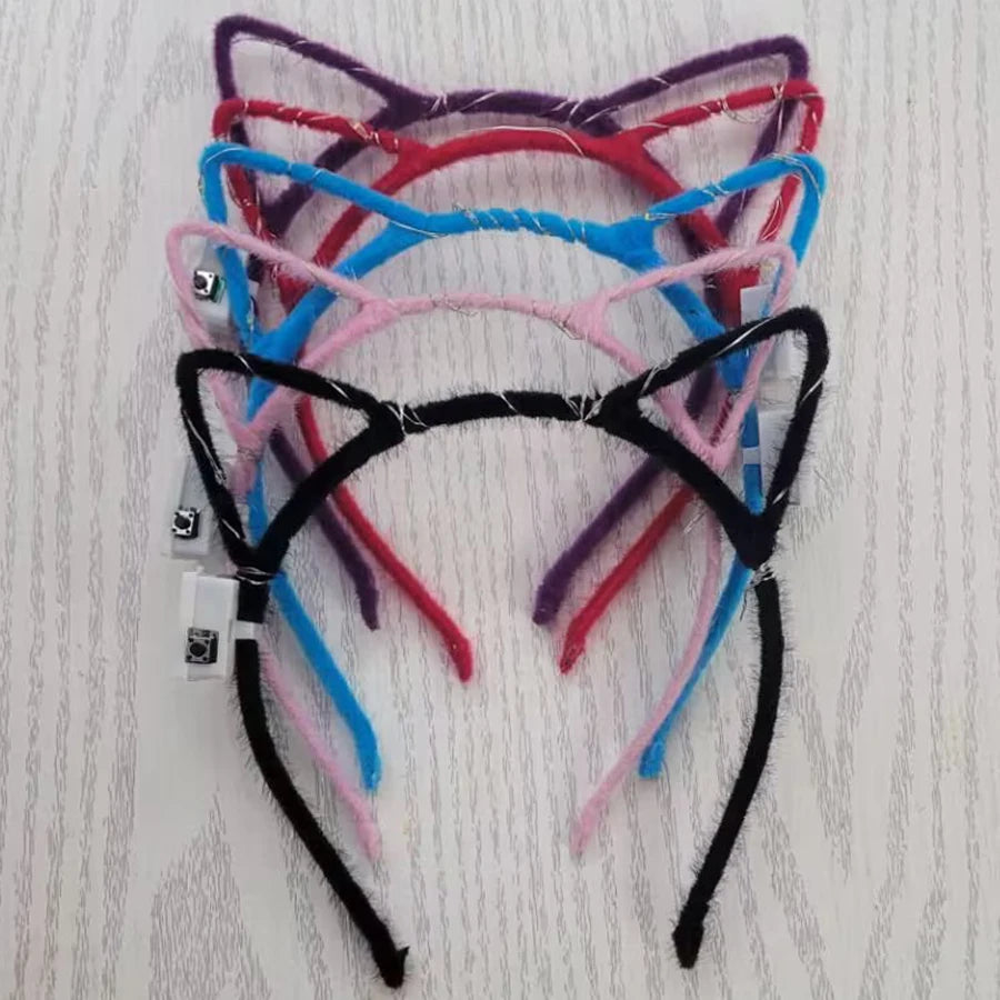 10/20/30 pcs PARTY ,EVENTS Led Glow Cat Bunny Ear Horn Hairbands Light Up Flash Headband Women Girl LED Neon Birthday Wedding Party Supplies