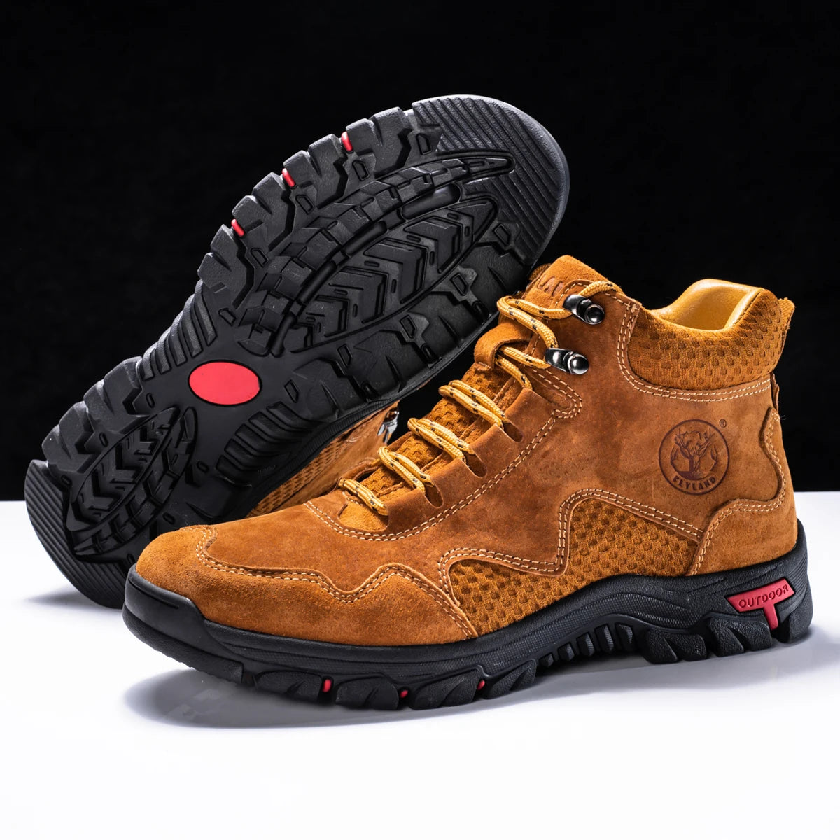 FLYLAND Men's Fashion Sneakers Chukka Boots Breathable Daily Casual Work Office Shoes