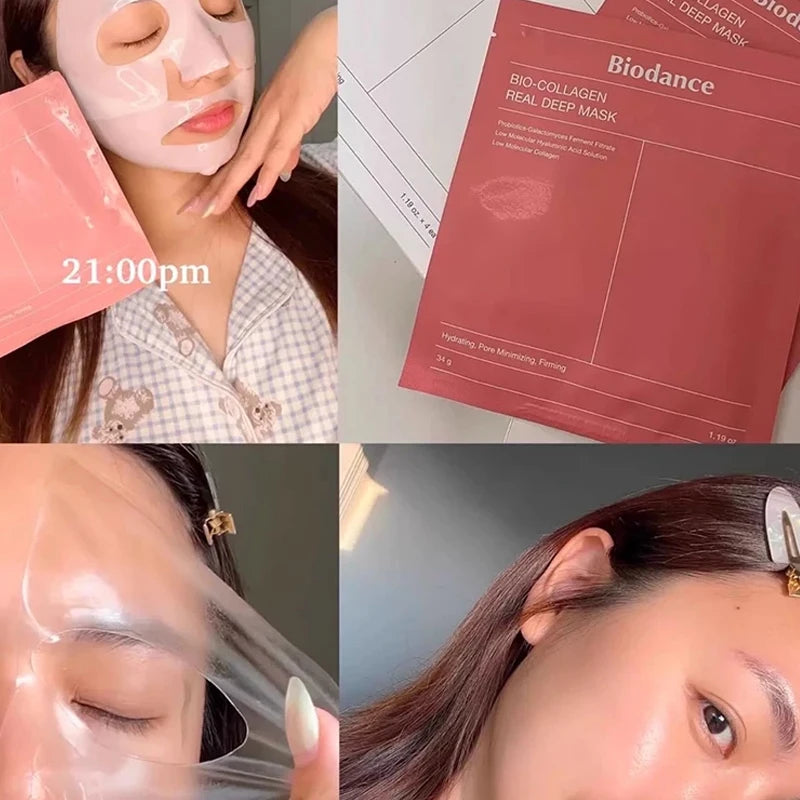 BIODANCE Bio-Collagen Hydrating Gel Mask Nighttime Moisturizing Deep Hydration Improving Elasticity Oil-control Foam Cleanser