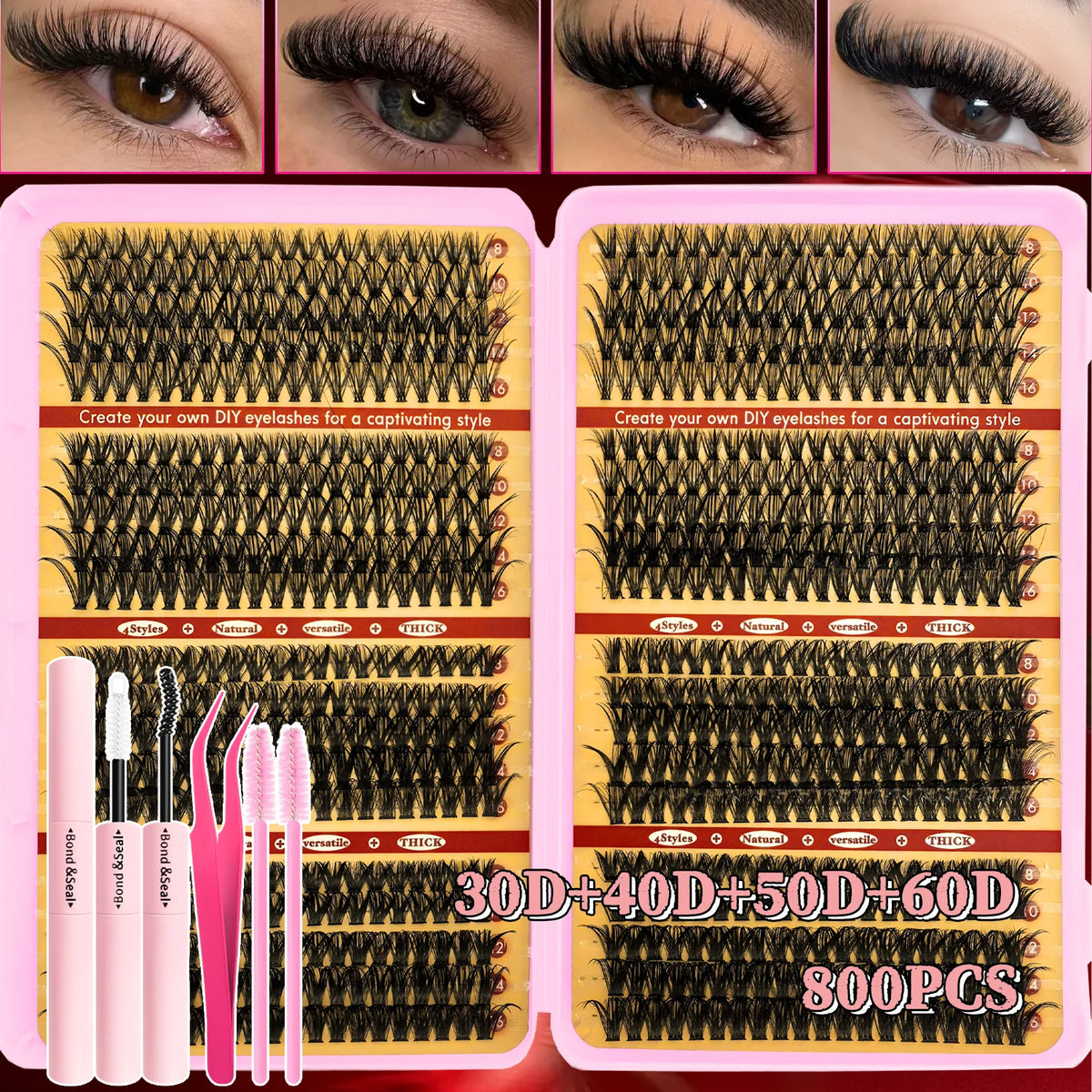 170/400/402/800PCS Eyelash Cluster Kit Multiple Combination 4.5   250 Reviews   ౹   2,000+ sold From Natural to Dense Mixed Density Daily Makeup Party & Dramatic