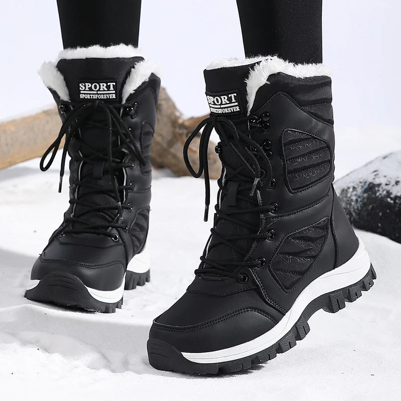 36(US 6) 37(US 6.5) 38(US 7) 39(US 7.5) 40(US 8) 41(US 9) 42(US 9.5) 43(US 10) Product Winter Women Snow Boot High-top Waterproof Ankle Boots Ladies Thick Plus Warm Snow Hiking Boots Outdoor Cotton Shoes Sneakers