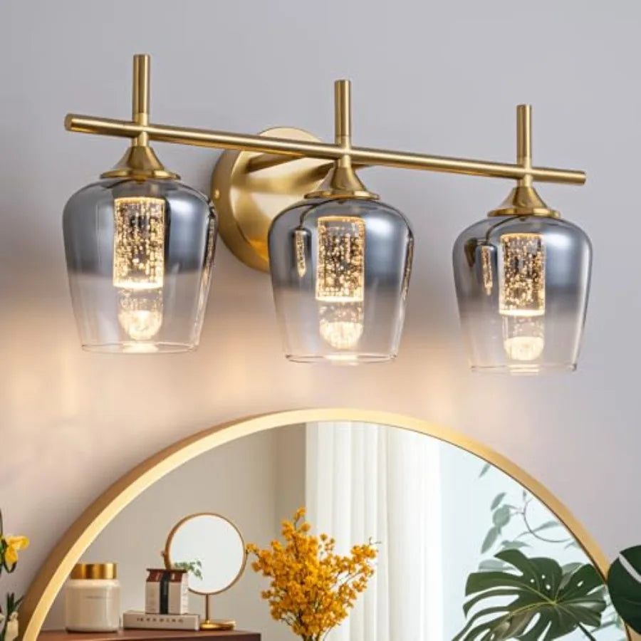 3-Light LED Bathroom Vanity Light Fixtures 2700K 4500K Color Temperature Adjustment Suitable for Bathroom Mirrors Living Rooms