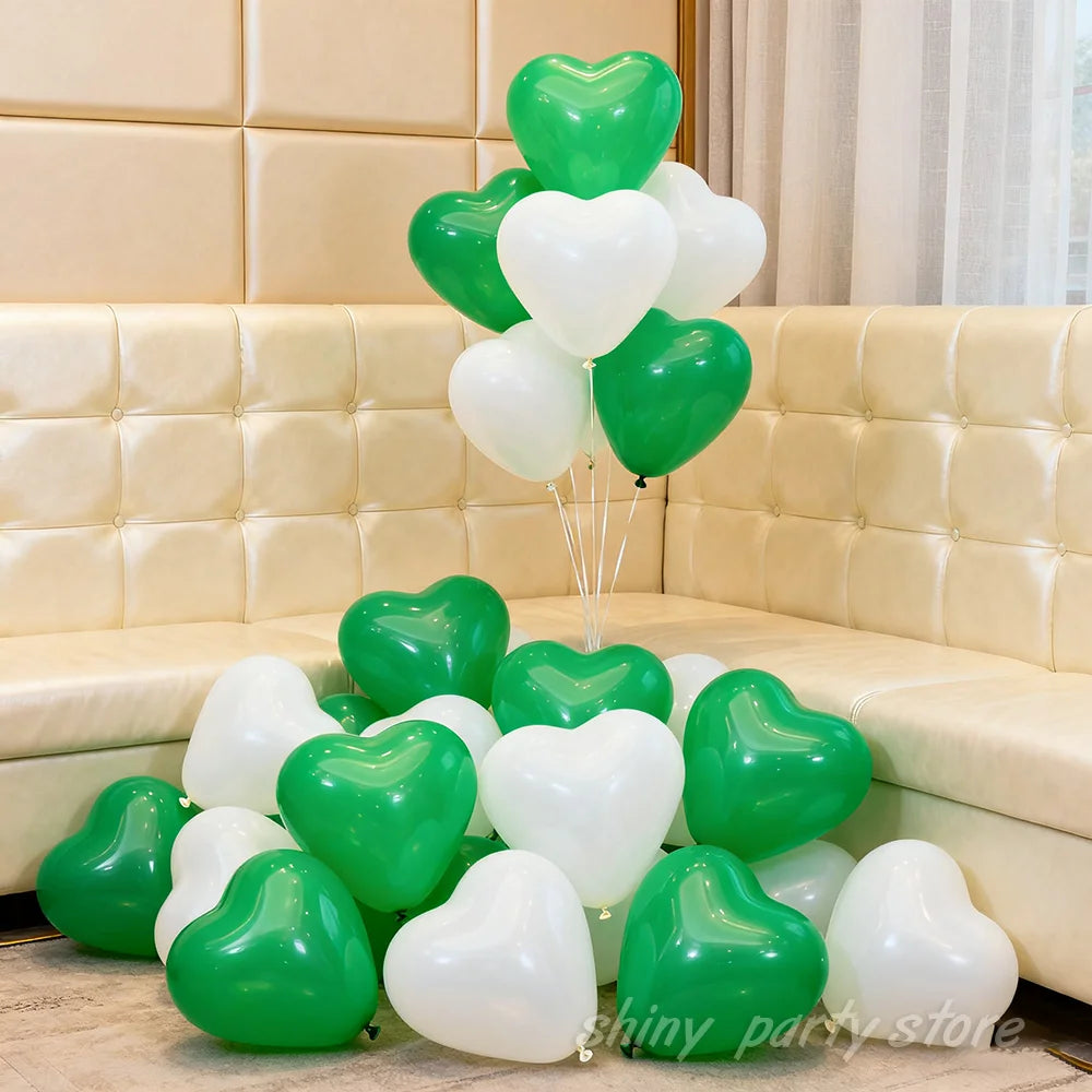 10/20/50pcs 10inch Heart Shaped Balloons Love Latex Helium Balloon Baby Anniversary Birthday Wedding Valentine's Day Engagement
