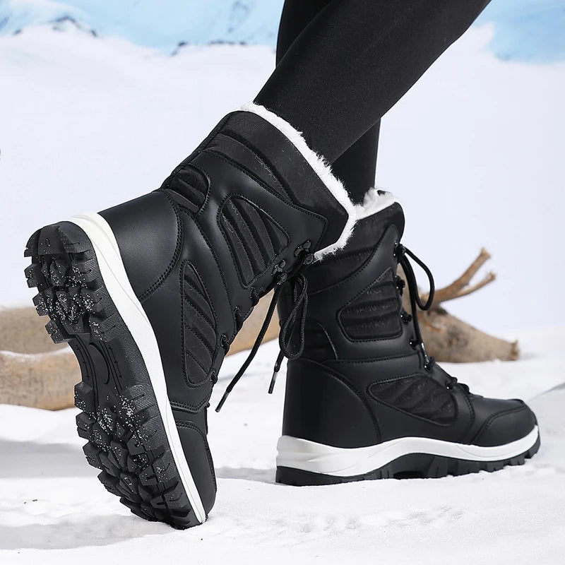 36(US 6) 37(US 6.5) 38(US 7) 39(US 7.5) 40(US 8) 41(US 9) 42(US 9.5) 43(US 10) Product Winter Women Snow Boot High-top Waterproof Ankle Boots Ladies Thick Plus Warm Snow Hiking Boots Outdoor Cotton Shoes Sneakers
