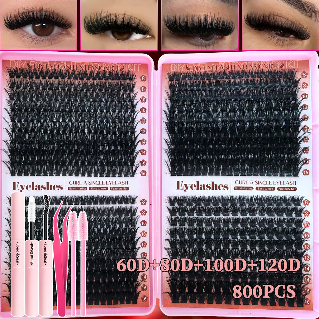 170/400/402/800PCS Eyelash Cluster Kit Multiple Combination 4.5   250 Reviews   ౹   2,000+ sold From Natural to Dense Mixed Density Daily Makeup Party & Dramatic