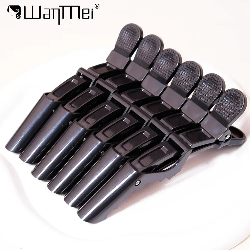 6pcs Alligator Hair Clips Clamps Claw Section Shark Hairpin Enhanced Crocodile Non-slip Clips Salon Hair Styling Accessories