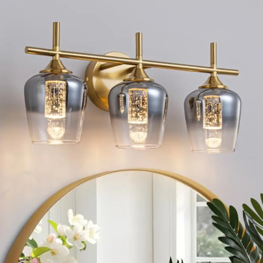 3-Light LED Bathroom Vanity Light Fixtures 2700K 4500K Color Temperature Adjustment Suitable for Bathroom Mirrors Living Rooms
