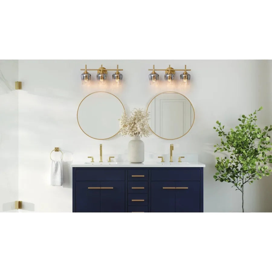 3-Light LED Bathroom Vanity Light Fixtures 2700K 4500K Color Temperature Adjustment Suitable for Bathroom Mirrors Living Rooms