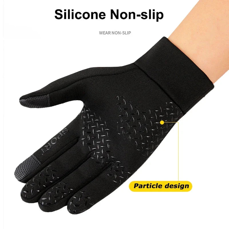 Winter Warm Gloves Touch Screen Windproof Non Slip Cold-proof Cycling Gloves Outdoor Men's Women's Running Hiking Skiing Gloves