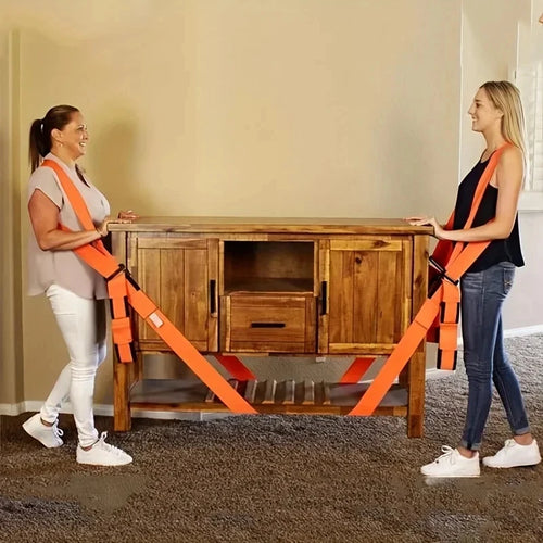 1/2PC Furniture Electrical Handling Straps Labor-saving Lift Straps for Carrying Heavy Objects Reusable Move Carrying Strap Tool