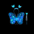 Up Lights Suit 2-8year Butterfly Wings Girls Skirts Flashing Butterfly Skirt LED Children Costume Props Angel Luminous Wings