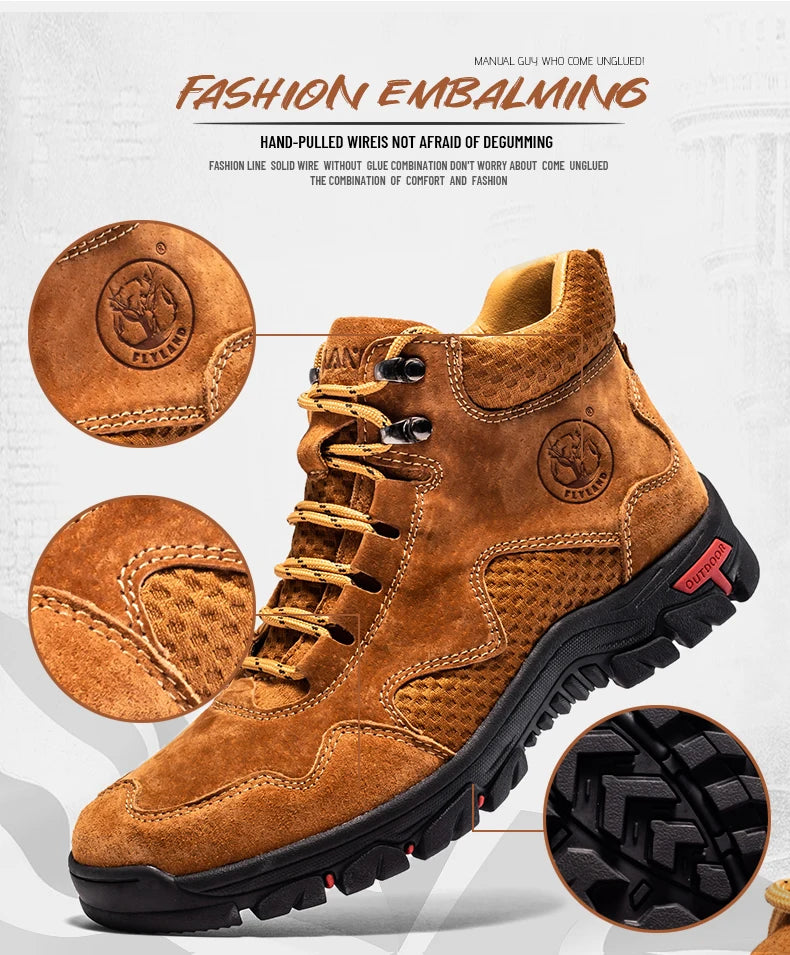 FLYLAND Men's Fashion Sneakers Chukka Boots Breathable Daily Casual Work Office Shoes