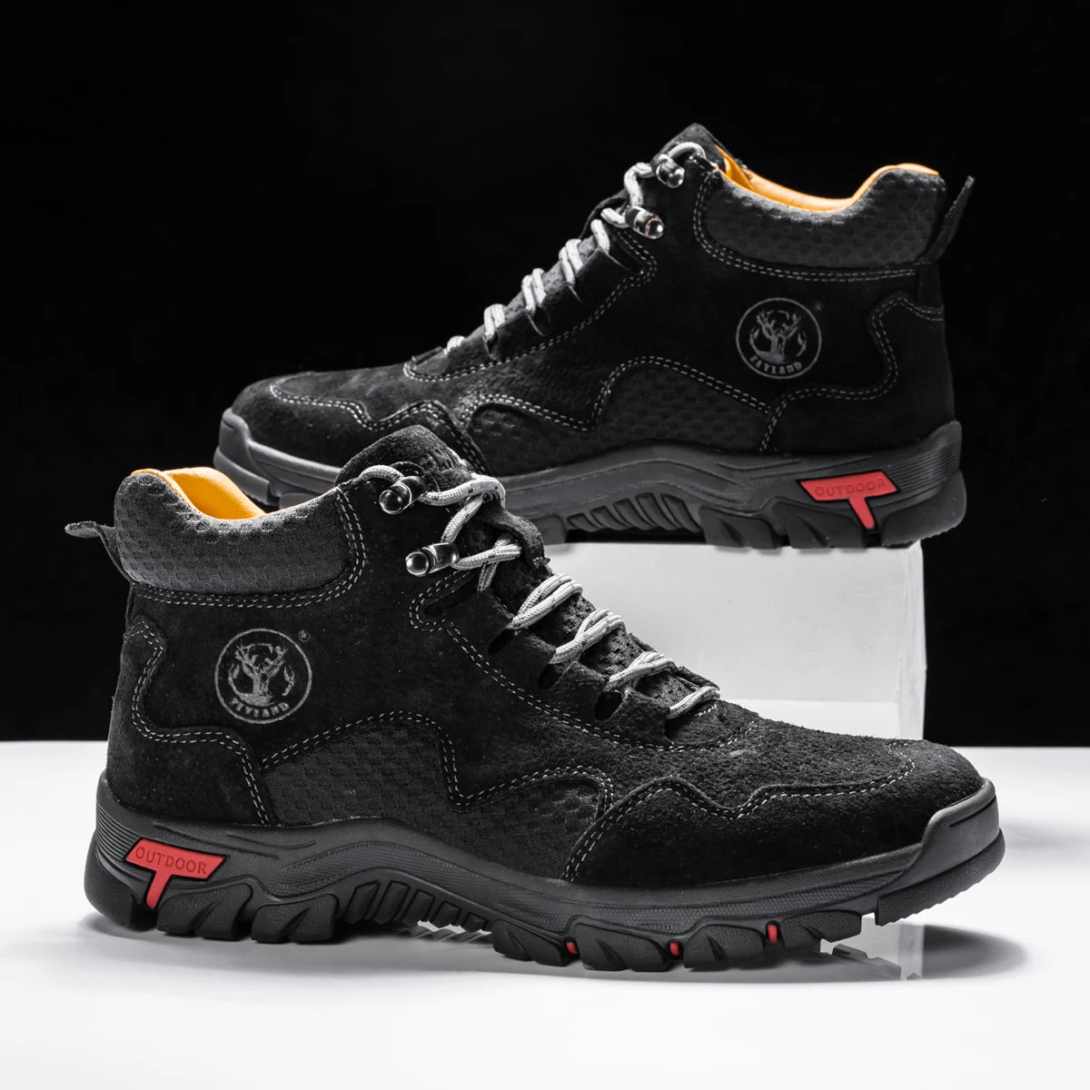 FLYLAND Men's Fashion Sneakers Chukka Boots Breathable Daily Casual Work Office Shoes