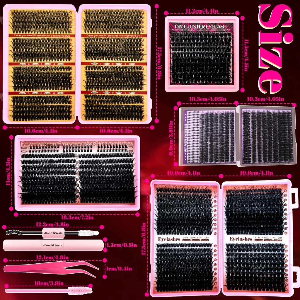 170/400/402/800PCS Eyelash Cluster Kit Multiple Combination 4.5   250 Reviews   ౹   2,000+ sold From Natural to Dense Mixed Density Daily Makeup Party & Dramatic