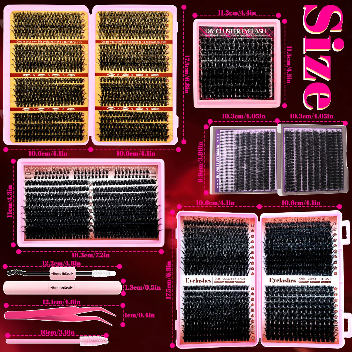 170/400/402/800PCS Eyelash Cluster Kit Multiple Combination 4.5   250 Reviews   ౹   2,000+ sold From Natural to Dense Mixed Density Daily Makeup Party & Dramatic