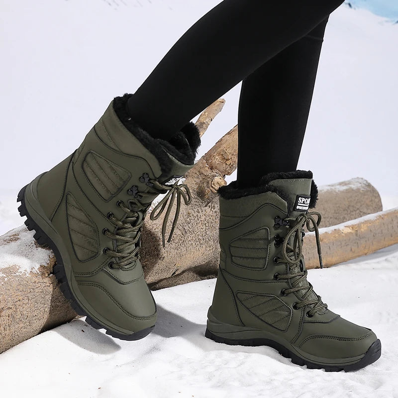36(US 6) 37(US 6.5) 38(US 7) 39(US 7.5) 40(US 8) 41(US 9) 42(US 9.5) 43(US 10) Product Winter Women Snow Boot High-top Waterproof Ankle Boots Ladies Thick Plus Warm Snow Hiking Boots Outdoor Cotton Shoes Sneakers