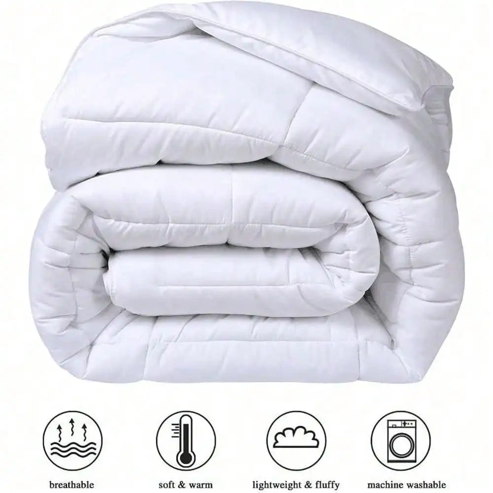 All Season  Comforter - Fluffy Down Alternative Comforter - Quilted Duvet Insert Arm Luxury Hotel Comforter