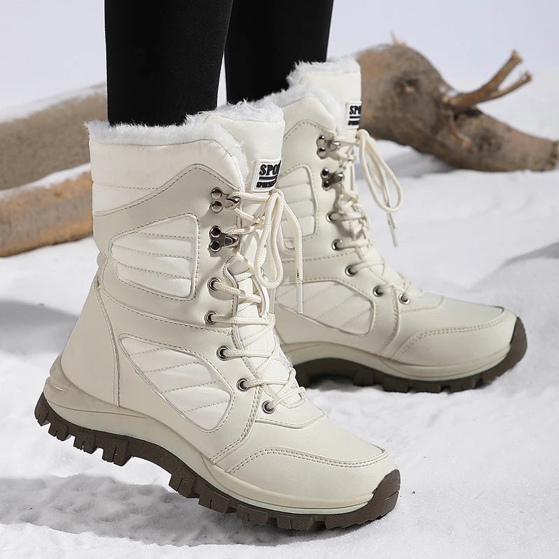 36(US 6) 37(US 6.5) 38(US 7) 39(US 7.5) 40(US 8) 41(US 9) 42(US 9.5) 43(US 10) Product Winter Women Snow Boot High-top Waterproof Ankle Boots Ladies Thick Plus Warm Snow Hiking Boots Outdoor Cotton Shoes Sneakers