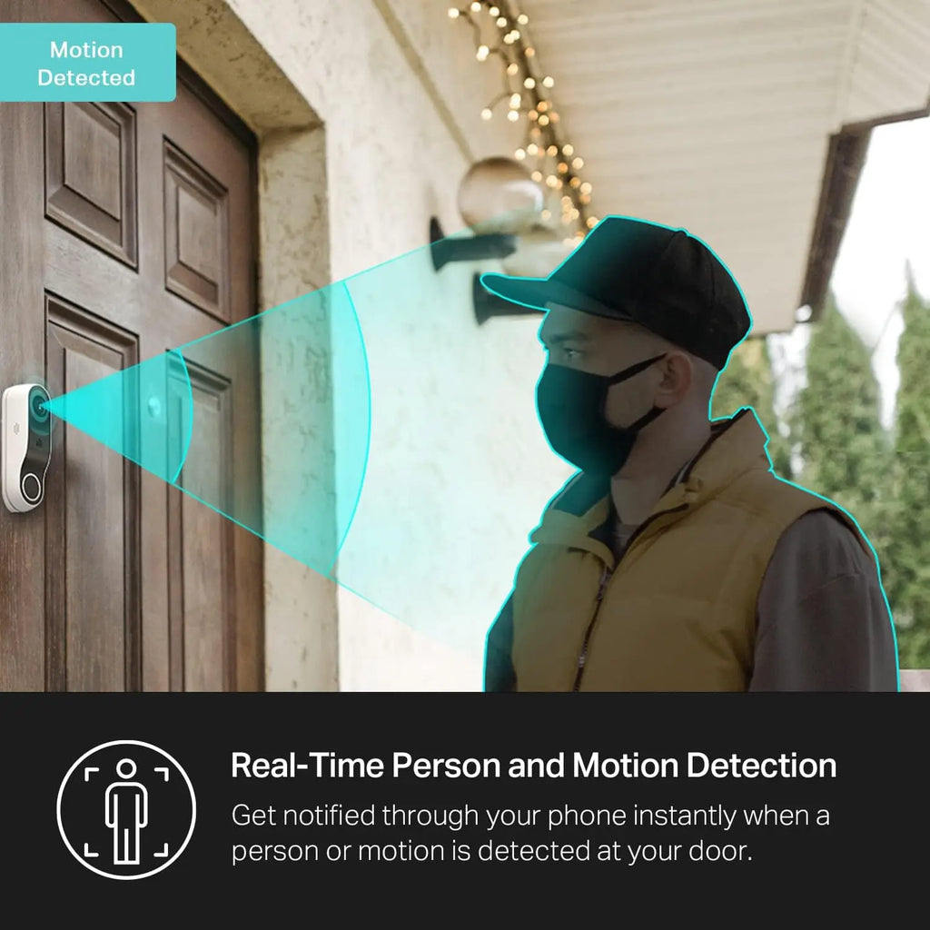 Smart Video Doorbell Camera Hardwired with Chime, 2K Resolution, Night Vision, 2-Way Audio, Works with Alexa & Google Home