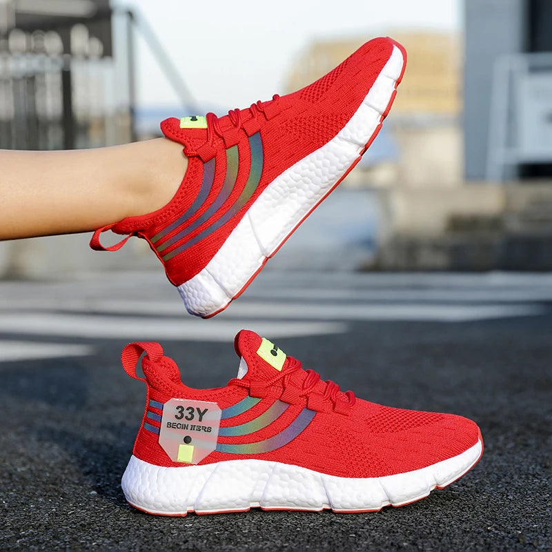 Men Casual Sport Shoes Breathable Lightweight Sneakers Outdoor Mesh Black Running Shoes Athletic Jogging Tenis Walking Shoes