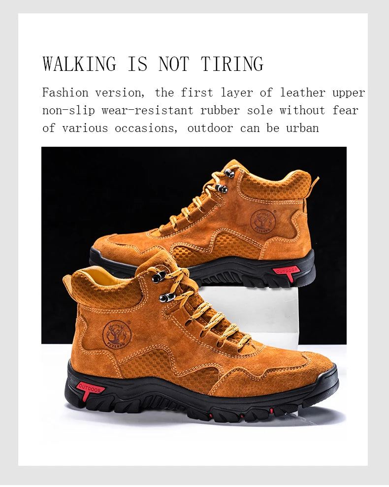 FLYLAND Men's Fashion Sneakers Chukka Boots Breathable Daily Casual Work Office Shoes