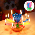 Lotus Birthday Candle Cake Decoration Creative Flower Singing Music Surprise Rotating Candle Small Decoration