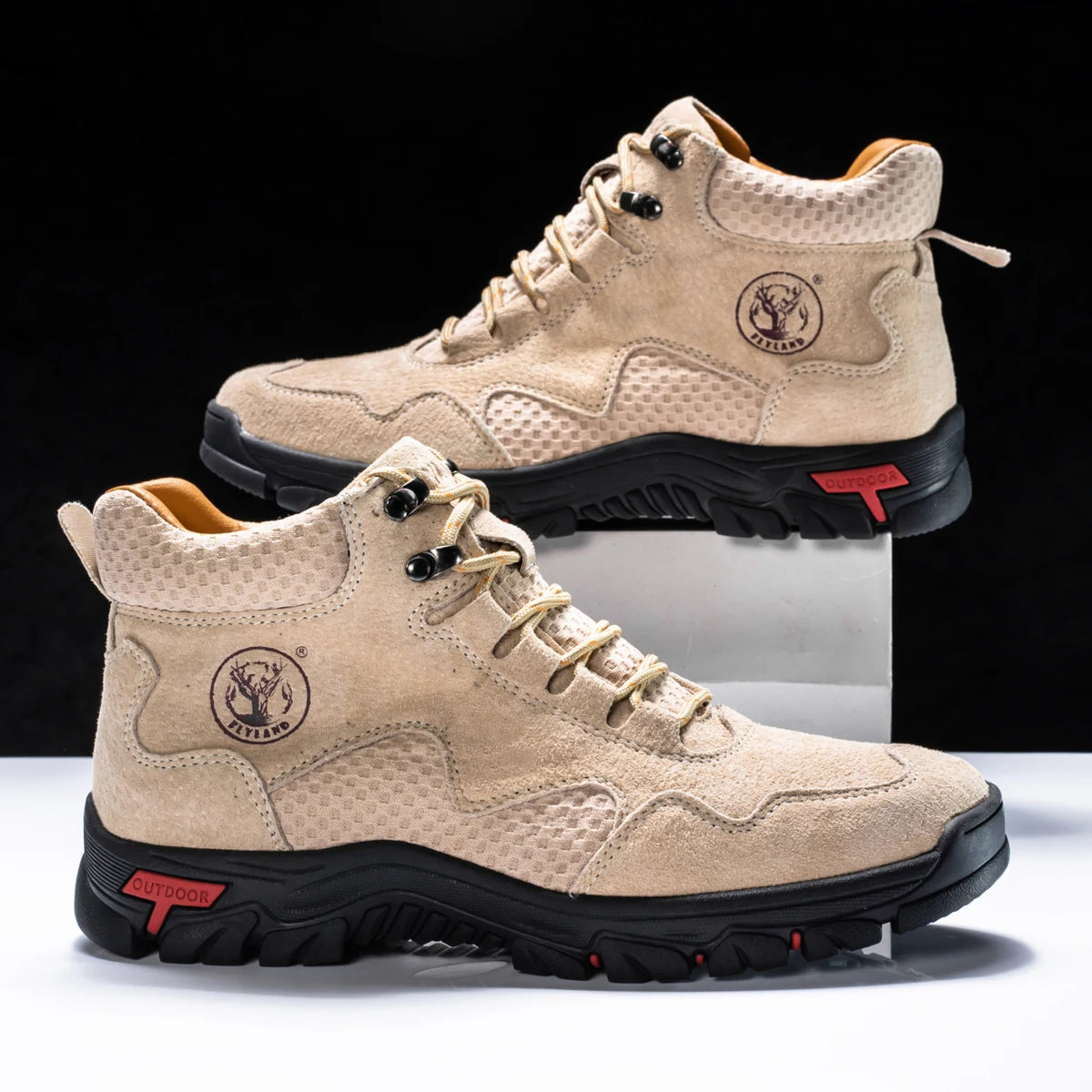 FLYLAND Men's Fashion Sneakers Chukka Boots Breathable Daily Casual Work Office Shoes