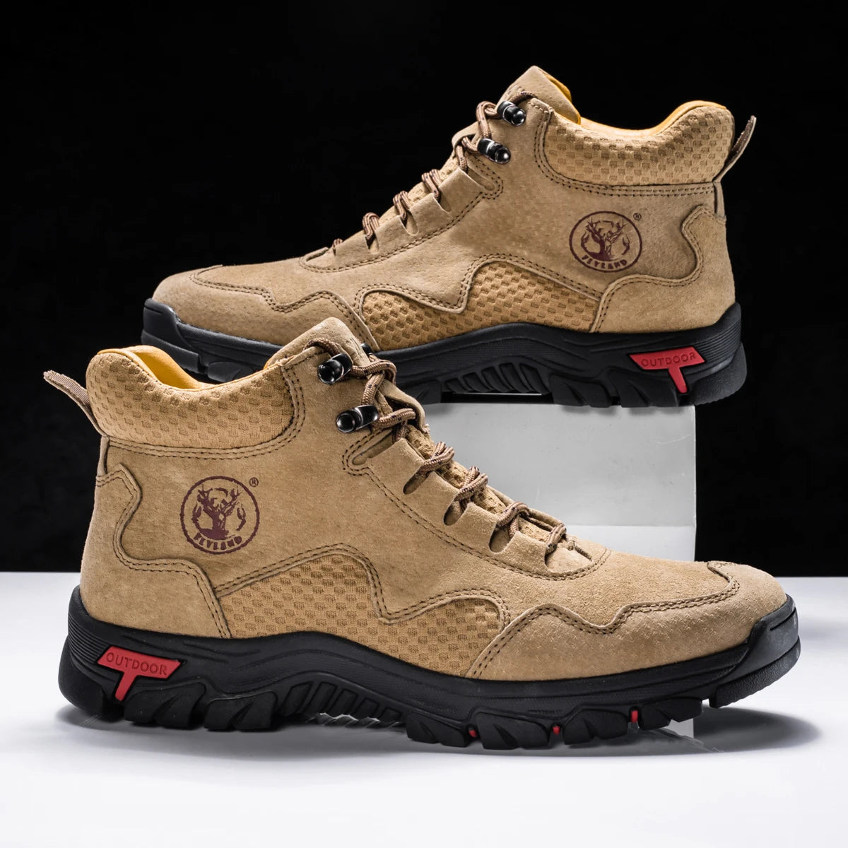 FLYLAND Men's Fashion Sneakers Chukka Boots Breathable Daily Casual Work Office Shoes