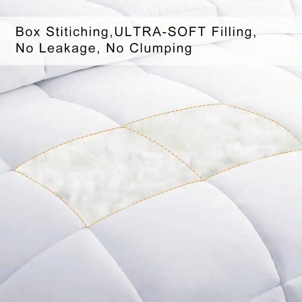 All Season  Comforter - Fluffy Down Alternative Comforter - Quilted Duvet Insert Arm Luxury Hotel Comforter