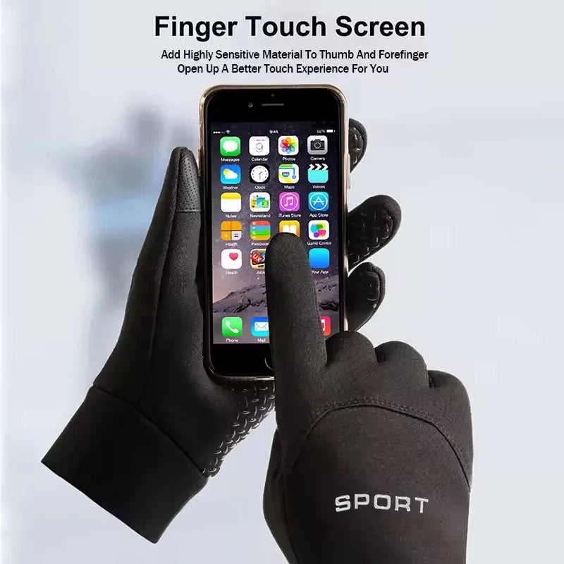Winter Warm Gloves Touch Screen Windproof Non Slip Cold-proof Cycling Gloves Outdoor Men's Women's Running Hiking Skiing Gloves
