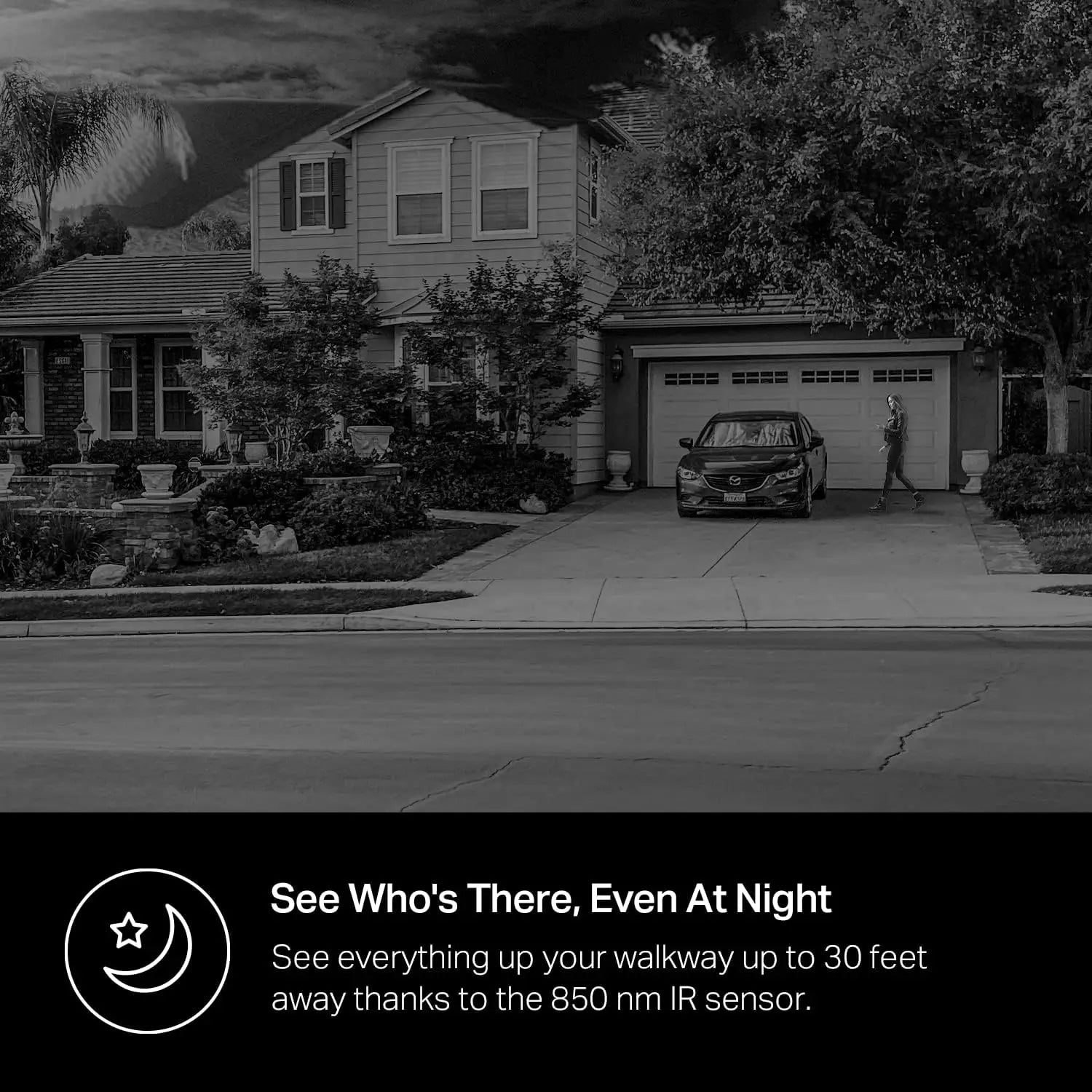 Smart Video Doorbell Camera Hardwired with Chime, 2K Resolution, Night Vision, 2-Way Audio, Works with Alexa & Google Home