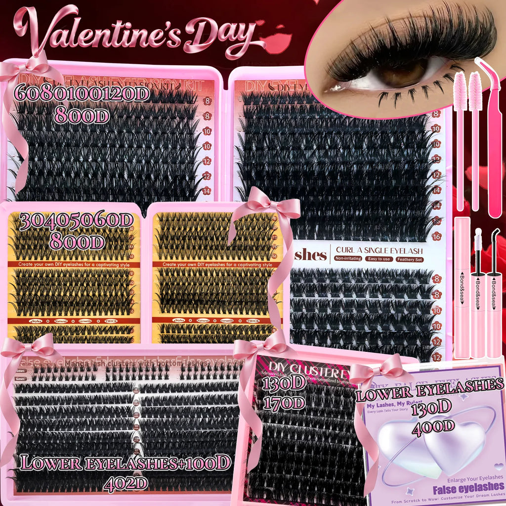 170/400/402/800PCS Eyelash Cluster Kit Multiple Combination 4.5   250 Reviews   ౹   2,000+ sold From Natural to Dense Mixed Density Daily Makeup Party & Dramatic