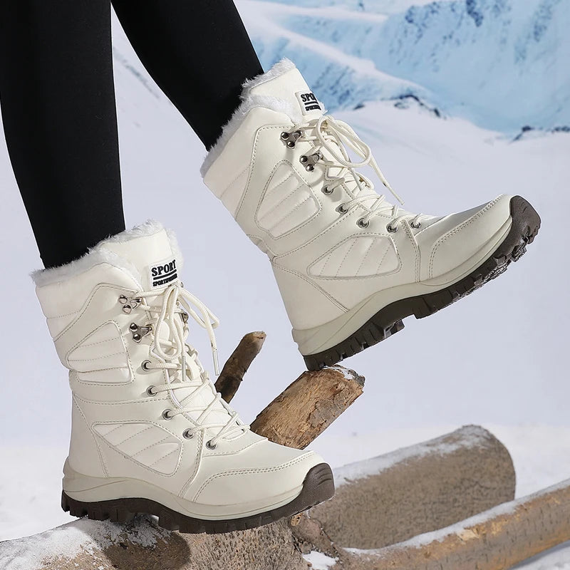 36(US 6) 37(US 6.5) 38(US 7) 39(US 7.5) 40(US 8) 41(US 9) 42(US 9.5) 43(US 10) Product Winter Women Snow Boot High-top Waterproof Ankle Boots Ladies Thick Plus Warm Snow Hiking Boots Outdoor Cotton Shoes Sneakers