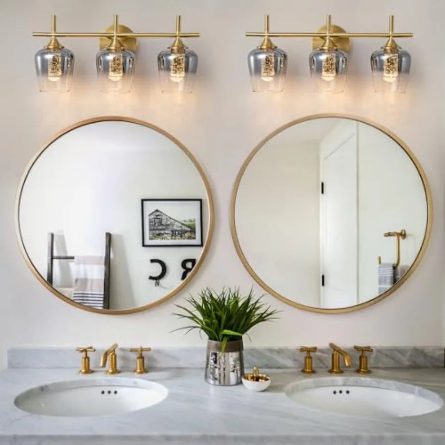 3-Light LED Bathroom Vanity Light Fixtures 2700K 4500K Color Temperature Adjustment Suitable for Bathroom Mirrors Living Rooms